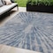 Homeroots 5' X 8' Blue Gray And Silver Abstract Washable Indoor Outdoor Area Rug 588005 - alternate 1