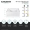Kingston Brass 60-Inch Acrylic Rectangular 3-Wall Alcove Tub Combo with Waste and Overflow Drain, Left Hand Drain CVTAP603222L5 - alternate 4