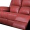 Homeroots 81" Red Faux Leather Reclining Sofa With Black Legs 347256 - alternate 2