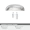 Amerock Ashby 3 inch or 4 inch 76mm or 102mm Center-to-Center Polished Chrome Cabinet Cup Pull BP3664026 - alternate 3