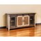 Homeroots 70" Brown Solid Wood Cabinet Enclosed Storage Distressed TV Stand 528732 - alternate 1