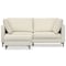 Homeroots 76" Cream Fabric Sofa With Ottoman With Black Legs 641069 - alternate 6