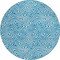 Homeroots 8' Teal Blue And Ivory Round Abstract Washable Indoor Outdoor Area Rug 599762 - alternate 5