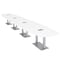 Skutchi Designs Arc Rectangle Meeting Room Table, 45 in W, 240 in L, White HAR-AREC-48X240-DOU-W960-ESIL - alternate 1