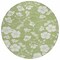 Homeroots 8' Artichoke Green And Ivory Round Floral Washable Indoor Outdoor Area Rug 599852 - alternate 6