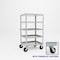 Pucel Five Shelf Extra Heavy Duty Stock Cart, 30 in W x 68 in H x 36 in D, Light Blue H-3036-P - alternate 1