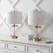 Jonathan Y Alexander 21 in. Modern Designer Metal and Water Glass LED Table Lamp w/USB-A and USB-C Chargin, 2PK JYL4058B-SET2 - alternate 7
