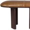 Homeroots 48in Light Brown Genuine Leather and Solid Wood Upholstered Bench 722885 - alternate 5