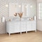 James Martin Vanities Brittany 84" Double Vanity, Bright White w/ 3 CM Eternal Jasmine Pearl Top 655-V84-BW-3EJP - alternate 8