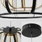Jonathan Y Gigi 11.5" Modern Glam Metal Adjustable Dimmable Stripe Cage Integrated LED Pendant, Black/Gold Paint JYL7149A - alternate 8