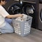 Basicwise Flexible Plastic Laundry Basket - Square Storage Hamper with Side Handles for Easy Carrying QI003857.L.GY - alternate 9