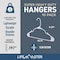Lifemaster Heavy-Duty Plastic Hangers, Non-Slip, Space-Saving, Holds 5 lbs, White, 10PK LMPLCWH10 - alternate 6