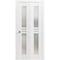 Vdomdoors Sliding Closet Bi-fold Doors, Mela 7222 White Silk, Sturdy Tracks Moldings Trims Hardware Set, Wood MELA7222BF-WS-84 x 96 (2* 42x96) - alternate 1
