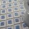 Homeroots 5' Blue And Gray Round Geometric Indoor Outdoor Area Rug 546851 - alternate 7