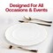 Smarty Had A Party 7.5" Clear with Gold Rim Round Lotus Plastic Appetizer/Salad Plates, 120PK 8847-CASE - alternate 9