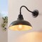 Jonathan Y Aurora 12.3 in. 1-Light Farmhouse Industrial Iron LED Gooseneck Arm Outdoor Sconce, Matte Green JYL7613L - alternate 9