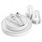 Elama 150 Piece Disposable Plastic Dinnerware Party Set for 25 Guests in White with Silver Trim 750124339M - alternate 1