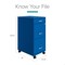 Space Solutions 14.25 in W 3 Drawer Mobile Vertical File Cabinet, Classic Blue 24422 - alternate 15