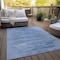 Homeroots 10' X 14' Denim Blue And Sky Blue Abstract Washable Indoor Outdoor Area Rug 587637 - alternate 9