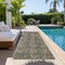 Homeroots 8' Runner Dark Moss Green and Gray Oriental Washable Non Skid Indoor Outdoor Runner Rug 563800 - alternate 7