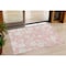 Homeroots 3' X 5' Pink Ivory And Gray Floral Washable Indoor Outdoor Area Rug 599904 - alternate 1