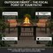 Pure Garden 6-Pc Outdoor Fire Pit Table Set, Black 50-104 - alternate 5