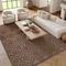 Homeroots 6' X 9' Dark Brown And Light Brown Geometric Indoor Outdoor Area Rug 550157 - alternate 8