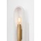 Troy Lighting Lane 2 Light Wall Sconce, Patina Brass and Ceramic White Large Crackle, 4 In x 16.5 In B1617-PBR/CLC - alternate 2