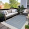 World Rug Gallery Contemporary Braided Weather Resistant Reversible Indoor/Outdoor Rug 5 ft x 7 ft Blue WR112BLUE5X7 - alternate 1