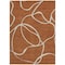 Homeroots 5' X 8' Copper And Ivory Abstract Washable Indoor Outdoor Area Rug 597506 - alternate 8