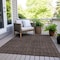 Homeroots 8' X 10' Chocolate And Black Geometric Washable Indoor Outdoor Area Rug 595544 - alternate 9