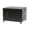 Homeroots 18" Chic Black Crate Rolling File Cabinet Storage Box 471949 - alternate 1