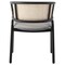 Leisuremod Ervilla Dining Chair with Stainless Steel Legs Velvet Seat and Wicker Back, Beige, 2PK EC20BG2 - alternate 9