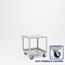 Pucel Heavy Duty Shop Truck, 30 in W x 30 in D x 33.5 in H, Two Shelves, Push Handle, Gray 3030-DT-2P - alternate 1