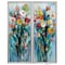Homeroots 14" X 36" Silver Frame Tall Bright Flowers, Set Of 2, 2PK 365461 - alternate 1