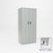 Pucel Bi-Fold Door Storage Cabinet, 36 in W x 84 in H x 24 in D, Light Blue BDSC-3678-24-4L - alternate 1