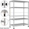 Factory 2U Wire Shelving Unit, 14inD x 30inW x 47inH, 4 Shelves, Medium Duty 250 lbs Per Shelf, Chrome 803970 - alternate 7