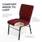 Flash Furniture Fabric Church Chair, Burgundy Patterned XU-CH-60096-BY-BAS-GG - alternate 8