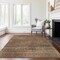 Homeroots 8' X 10' Orange Copper And Brown Striped Washable Indoor Outdoor Area Rug 588115 - alternate 6