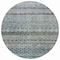 Homeroots 8' Teal Blue Light Blue And Gray Round Striped Washable Indoor Outdoor Area Rug 605695 - alternate 6
