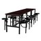 Regency Endure Standing Height Collaborative Table & Chair Set with 12 Pull-Out Stools, Walnut Top 9012-WLT-DVN - alternate 1