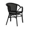 Homeroots Set of Two Black Upholstery Partially Open Back Dining Arm Chairs 653937 - alternate 9