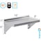 Amgood 8 in. x 16 in. Stainless Steel Wall Shelf With Squared Edge WS-SQ-0816-Z - alternate 7