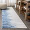 Jonathan Y Linear Modern Half-Stripe Blue/Cream 2 ft. x 8 ft. Runner Rug CTP112A-28 - alternate 1