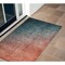Homeroots 3' X 5' Gray and Red Orange Ombre Washable Non Skid Indoor Outdoor Area Rug 563730 - alternate 1