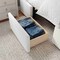 Martha Stewart Kian King Upholstered Platform Bed with Wingback Headboard and 4 Side Storage Drawers XH-8528-K-WH-MS - alternate 9