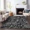 Homeroots 5' X 8' Black Gray And Charcoal Paisley Washable Indoor Outdoor Area Rug 588631 - alternate 5