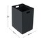 Flash Furniture Brooks 31.4G Steel Trash Can w/Locking Access Door and Removable Inner Fiberglass Bin, Black/Silver UB-OTB-67W-BLK-SLV-GG - alternate 9