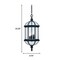 Homeroots Three Light Matte Black Eastern Lantern Hanging Light 398006 - alternate 4