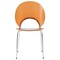 Leisuremod Opulent Plastic Dining Chair in Chrome Metal Legs, Amber OC20A - alternate 3